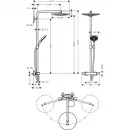 Душевая система хром/белый Hansgrohe Raindance Select S 300 2jet Showerpipe 27133400