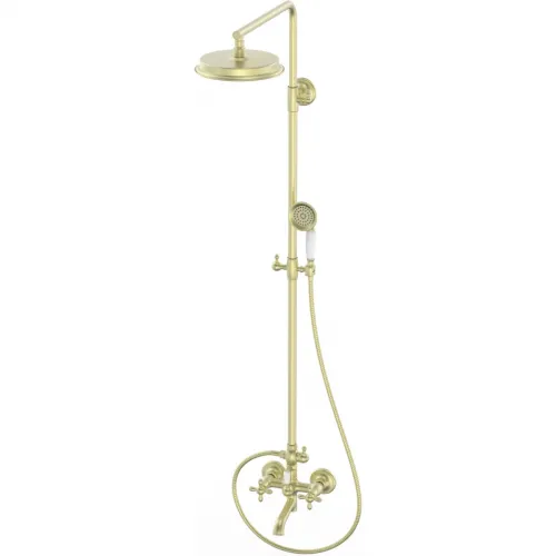 Душевая система Wonzon & Woghand Retro WW-88739020-BG 228 мм, со смесителем, золотой матовый