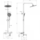 Душевая система Wonzon & Woghand Steam WW-B3057-A-MW 255 мм, с термостатом, белый матовый