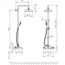 Душевая система Migliore Ermitage Mini 31524 228 мм, со смесителем, бронза