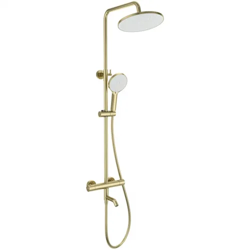 Душевая система Wonzon & Woghand Inn 3 WW-B3065-T1-BG 255 мм, с термостатом, золотой матовый