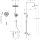 Душевая система Cezares Comfort COMFORT-CVD-01 223 мм, со смесителем, хром
