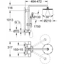 Душевая система 210 мм Grohe Rainshower 27967000