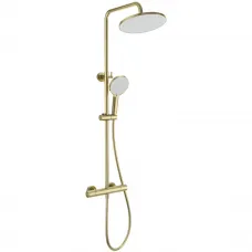 Душевая система Wonzon & Woghand Inn 1 WW-B3013-T1-BG 255 мм, с термостатом, золотой матовый