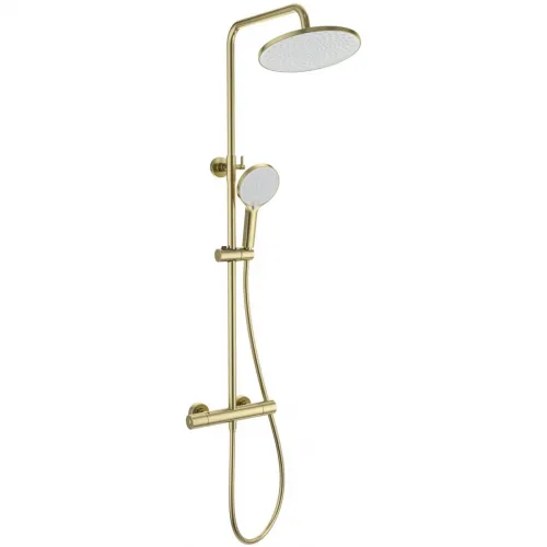Душевая система Wonzon & Woghand Inn 1 WW-B3013-T1-BG 255 мм, с термостатом, золотой матовый