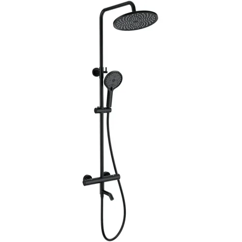 Душевая система Wonzon & Woghand Inn 3 WW-B3065-T1-MB 255 мм, с термостатом, черный матовый