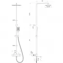 Душевая система Wonzon & Woghand WW-88739901-BG 300 мм, с термостатом, золотой матовый