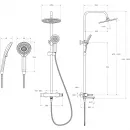 Душевая система Cezares Lux LUX-CVD-01 254 мм, со смесителем, хром