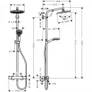 Душевая система с термостатом Hansgrohe Crometta S 240 1jet Showerpipe, EcoSmart, 9 л/мин 27268000