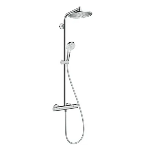 Душевая система с термостатом Hansgrohe Crometta S 240 1jet Showerpipe, EcoSmart, 9 л/мин 27268000
