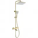 Душевая система Wonzon & Woghand Stay 2 WW-B3016-T1-BG 300x192 мм, с термостатом, золотой матовый