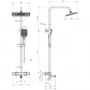 Душевая система Wonzon & Woghand Stay 2 WW-B3016-T1-BG 300x192 мм, с термостатом, золотой матовый