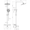 Душевая система Wonzon & Woghand WW-B3069-CR 255 мм, с термостатом, хром