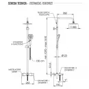 Душевая система Remer Dream D34A8MPUFM25T 200 мм, со смесителем, хром