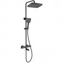 Душевая система Wonzon & Woghand Stay 2 WW-B3016-T1-MB 300x192 мм, с термостатом, черный матовый