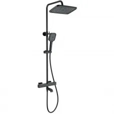 Душевая система Wonzon & Woghand Stay 2 WW-B3016-T1-MB 300x192 мм, с термостатом, черный матовый