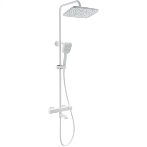 Душевая система Wonzon & Woghand Stay 2 WW-B3016-T1-MW 300x192 мм, с термостатом, белый матовый