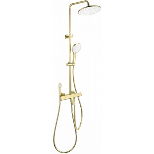 Душевая система Wonzon & Woghand The One WW-B3094-BG 255 мм, с термостатом, золотой матовый