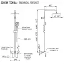 Душевая система 250 мм Remer Elegance EQ34A8MPUFM25G