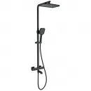 Душевая система Wonzon & Woghand Stay 3 WW-B3026-T1-MB 300x200 мм, с термостатом, черный матовый