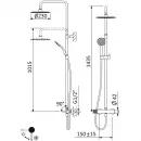 Душевая система 230 мм Cezares Leaf LEAF-CDA-23-NOP