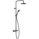 Душевая система Gessi Emporio 35181#299 201,5 мм, с термостатом, черный матовый