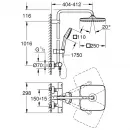 Душевая система Grohe Tempesta System Cube 26689001 250 мм, с термостатом, хром