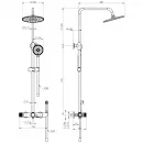 Душевая система Wonzon & Woghand WW-B3097-A-MW 230 мм, с термостатом, белый матовый