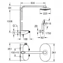 Душевая система 361x220 мм мм Grohe Rainshower System SmartControl 26250LS0