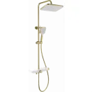 Душевая система Wonzon & Woghand ThermoKlick WW-B3098-A-BG 300x200 мм, с термостатом, золотой матовый