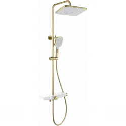 Душевая система Wonzon & Woghand ThermoKlick WW-B3098-A-BG 300x200 мм, с термостатом, золотой матовый