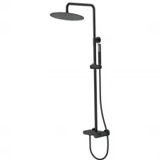 Душевая система Boheme Stick Linea 128-BB.3 300 мм, со смесителем, черный матовый