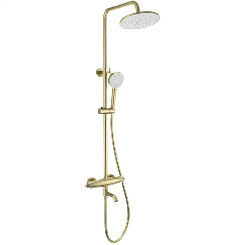 Душевая система Wonzon & Woghand Capsule WW-B3031-A1-BG 230 мм, с термостатом, золотой матовый