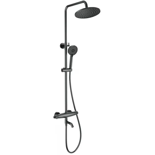 Душевая система Wonzon & Woghand Capsule WW-B3031-A1-BGG 230 мм, с термостатом, темный графит матовый