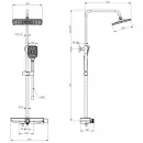 Душевая система Wonzon & Woghand ThermoKlick WW-B3098-A-MB 300x200 мм, с термостатом, черный матовый