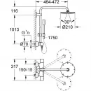 Душевая система 210 мм Grohe Rainshower 27032001