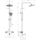 Душевая система Wonzon & Woghand Capsule WW-B3031-A1-MB 230 мм, с термостатом, черный матовый