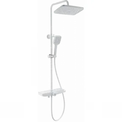 Душевая система Wonzon & Woghand ThermoKlick WW-B3098-A-MW 300x200 мм, с термостатом, белый матовый