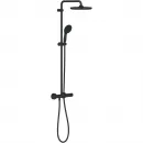 Душевая система Grohe Tempesta System 266702431 250 мм, с термостатом, черный матовый