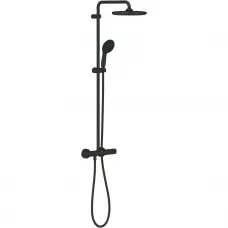 Душевая система Grohe Tempesta System 266702431 250 мм, с термостатом, черный матовый