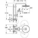 Душевая система Grohe Tempesta System 266702431 250 мм, с термостатом, черный матовый