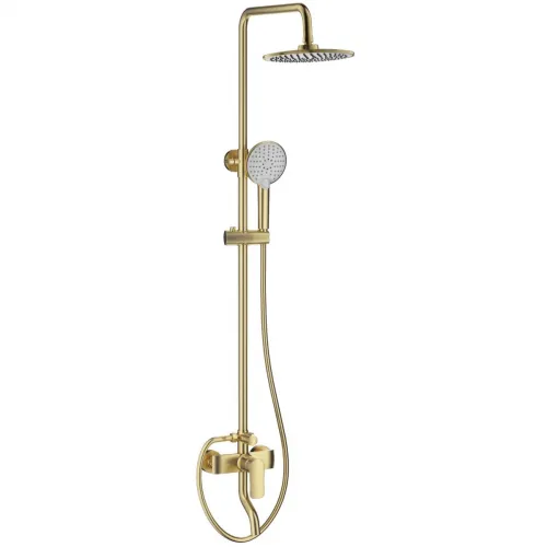 Душевая система Wonzon & Woghand Line WW-AE3354-BG 224 мм, со смесителем, золотой матовый