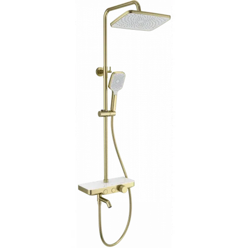 Душевая система Wonzon & Woghand WW-B3099-A-BG 300x200 мм, с термостатом, золотой матовый