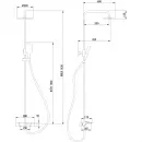 Душевая система Abber Thermostat AF8516NGL 220 мм, с термостатом, никель