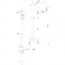 Душевая система Wonzon & Woghand Line WW-AE3354-CR 224 мм, со смесителем, хром