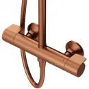 Душевая система Am.Pm X-Joy F0785A444 220 мм, с термостатом, розовое золото матовый