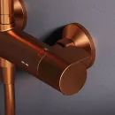 Душевая система Am.Pm X-Joy F0785A444 220 мм, с термостатом, розовое золото матовый