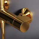 Душевая система Am.Pm X-Joy F0785A499 220 мм, с термостатом, золотой