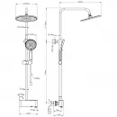 Душевая система Wonzon & Woghand Muse Corno WW-B3110-BG 255 мм, с термостатом, , золотой матовый