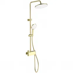 Душевая система Wonzon & Woghand Muse Corno WW-B3110-BG 255 мм, с термостатом, , золотой матовый
